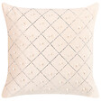 BELIANI - Lot de 2 coussins décoratifs YARROW Velours 45 x 45 cm Beige Motif géométrique - vignette
