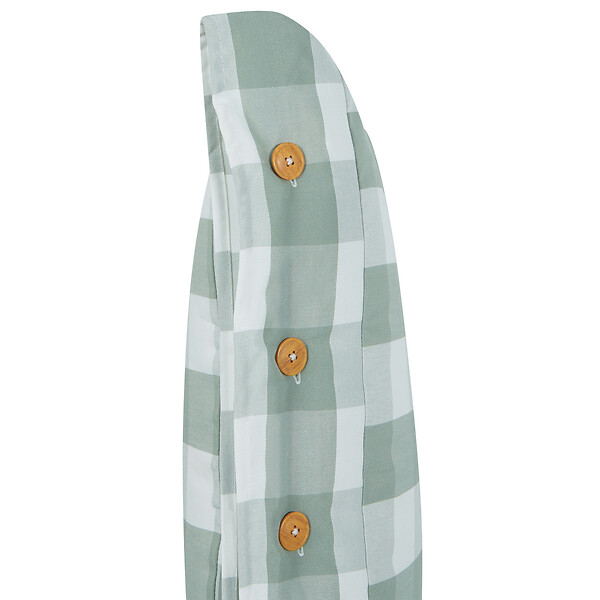 BELIANI - Lot de 2 coussins décoratifs TAMNINE 40 x 60 cm Vert menthe À carreaux - large