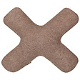 BELIANI - Lot de 2 coussins décoratifs HESPERIS Bouclé Marron Unicolore - vignette