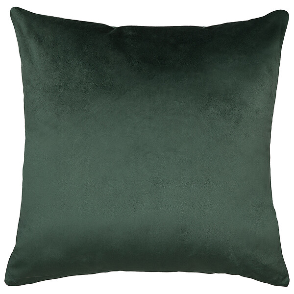 BELIANI - Lot de 2 coussins décoratifs BELLEROSE Velours 45 x 45 cm Vert foncé Motif de plante - large