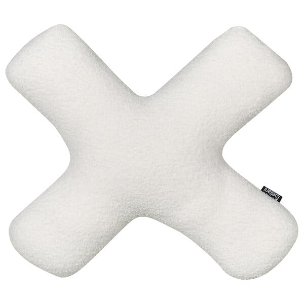 BELIANI - Lot de 2 coussins décoratifs HESPERIS Bouclé Blanc cassé Unicolore - large