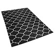 BELIANI - Tapis d'extérieur ALADANA Noir/blanc 140 x 200 cm Réversible - vignette