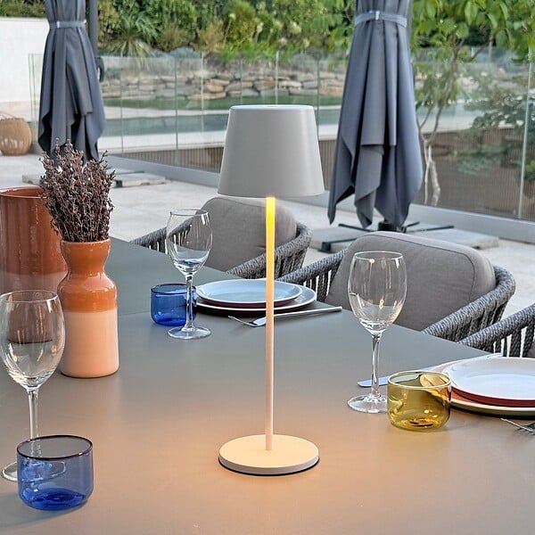 LUMISKY - Lampe de table sans fil KELLY Blanc H38cm - large