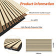 AICA SANITAIRE - Lot de 2 Panneaux Muraux Décoratifs Acoustiques Bois MDF 120x60cm Chêne blanc  AntiBruit, Facile à Poser - vignette