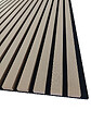 AICA SANITAIRE - Lot de 3 Panneaux Muraux Décoratifs Acoustiques Bois MDF 240x60cm Chêne clair AntiBruit, Facile à Poser - vignette