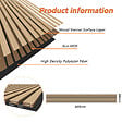 AICA SANITAIRE - Lot de 3 Panneaux Muraux Décoratifs Acoustiques Bois MDF 260x30cm Chêne clair AntiBruit, Facile à Poser - vignette