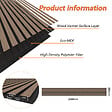 AICA SANITAIRE - Lot de 2 Panneaux Muraux Décoratifs Acoustiques Bois MDF 260x30cm Teinte chêne noyer, Facile à Poser - vignette