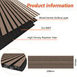AICA SANITAIRE - Lot de 2 Panneaux Muraux Décoratifs Acoustiques Bois MDF 240x60cm Teinte chêne noyer, Facile à Poser - vignette