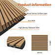 AICA SANITAIRE - Lot de 4 Panneaux Muraux Décoratifs Acoustiques Bois MDF 60x60cm  Chêne foncé  AntiBruit, Facile à Poser - vignette