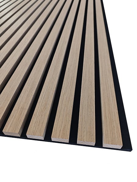 AICA SANITAIRE - Lot de 4 Panneaux Muraux Décoratifs Acoustiques Bois MDF 60x60cm  Chêne foncé  AntiBruit, Facile à Poser - large