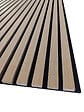 AICA SANITAIRE - Lot de 4 Panneaux Muraux Décoratifs Acoustiques Bois MDF 60x60cm  Chêne foncé  AntiBruit, Facile à Poser - vignette