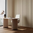 AICA SANITAIRE - Lot de 2 Panneaux Muraux Décoratifs Acoustiques Bois MDF 260x30cm Chêne naturel  AntiBruit, Facile à Poser - vignette