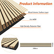 AICA SANITAIRE - Lot de 2 Panneaux Muraux Décoratifs Acoustiques Bois MDF 260x30cm Chêne naturel  AntiBruit, Facile à Poser - vignette