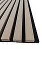 AICA SANITAIRE - Lot de 2 Panneaux Muraux Décoratifs Acoustiques Bois MDF 260x30cm Chêne naturel  AntiBruit, Facile à Poser - vignette
