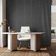 AICA SANITAIRE - Lot de 2 Panneaux Muraux Décoratifs Acoustiques Bois MDF 260x30cm Chêne noir  AntiBruit, Facile à Poser - vignette