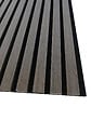 AICA SANITAIRE - Lot de 2 Panneaux Muraux Décoratifs Acoustiques Bois MDF 260x30cm Chêne noir  AntiBruit, Facile à Poser - vignette