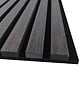 AICA SANITAIRE - Lot de 2 Panneaux Muraux Décoratifs Acoustiques Bois MDF 260x30cm Chêne noir  AntiBruit, Facile à Poser - vignette