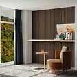 AICA SANITAIRE - Lot de 2 Panneaux Muraux Décoratifs Acoustiques Bois MDF 120x60cm Teinte chêne noyer, Facile à Poser - vignette