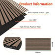 AICA SANITAIRE - Lot de 2 Panneaux Muraux Décoratifs Acoustiques Bois MDF 120x60cm Teinte chêne noyer, Facile à Poser - vignette