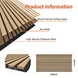 AICA SANITAIRE - Lot de 2 Panneaux Muraux Décoratifs Acoustiques Bois MDF 120x60cm Chêne clair  AntiBruit, Facile à Poser - vignette