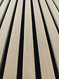 AICA SANITAIRE - Lot de 3 Panneaux Muraux Décoratifs Acoustiques Bois MDF 240x60cm Chêne foncé  AntiBruit, Facile à Poser - vignette