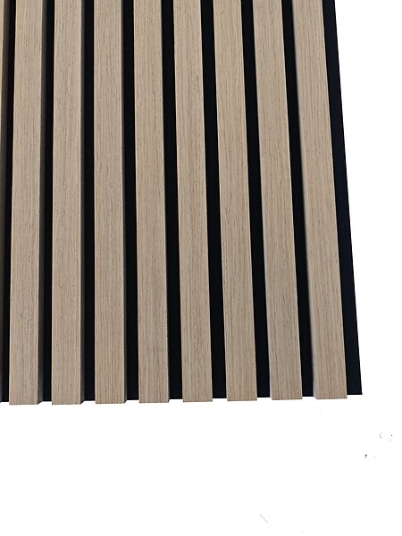 AICA SANITAIRE - Lot de 3 Panneaux Muraux Décoratifs Acoustiques Bois MDF 240x60cm Chêne foncé  AntiBruit, Facile à Poser - large