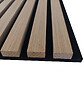 AICA SANITAIRE - Lot de 3 Panneaux Muraux Décoratifs Acoustiques Bois MDF 240x60cm Chêne foncé  AntiBruit, Facile à Poser - vignette