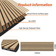 AICA SANITAIRE - Lot de 2 Panneaux Muraux Décoratifs Acoustiques Bois MDF 240x60cm Chêne clair AntiBruit, Facile à Poser - vignette