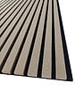AICA SANITAIRE - Lot de 2 Panneaux Muraux Décoratifs Acoustiques Bois MDF 240x60cm Chêne clair AntiBruit, Facile à Poser - vignette