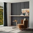 AICA SANITAIRE - Lot de 2 Panneaux Muraux Décoratifs Acoustiques Bois MDF 120x60cm Chêne gris  AntiBruit, Facile à Poser - vignette