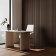 AICA SANITAIRE - Lot de 3 Panneaux Muraux Décoratifs Acoustiques Bois MDF 260x30cm Teinte chêne noyer, Facile à Poser - vignette