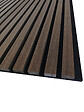 AICA SANITAIRE - Lot de 3 Panneaux Muraux Décoratifs Acoustiques Bois MDF 260x30cm Teinte chêne noyer, Facile à Poser - vignette