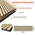 AICA SANITAIRE - Lot de 3 Panneaux Muraux Décoratifs Acoustiques Bois MDF 240x60cm Chêne naturel  AntiBruit, Facile à Poser - vignette