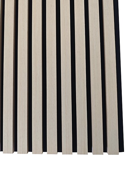 AICA SANITAIRE - Lot de 3 Panneaux Muraux Décoratifs Acoustiques Bois MDF 240x60cm Chêne naturel  AntiBruit, Facile à Poser - large