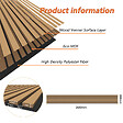 AICA SANITAIRE - Lot de 3 Panneaux Muraux Décoratifs Acoustiques Bois MDF 260x30cm Chêne foncé  AntiBruit, Facile à Poser - vignette