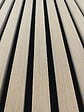 AICA SANITAIRE - Lot de 3 Panneaux Muraux Décoratifs Acoustiques Bois MDF 260x30cm Chêne foncé  AntiBruit, Facile à Poser - vignette