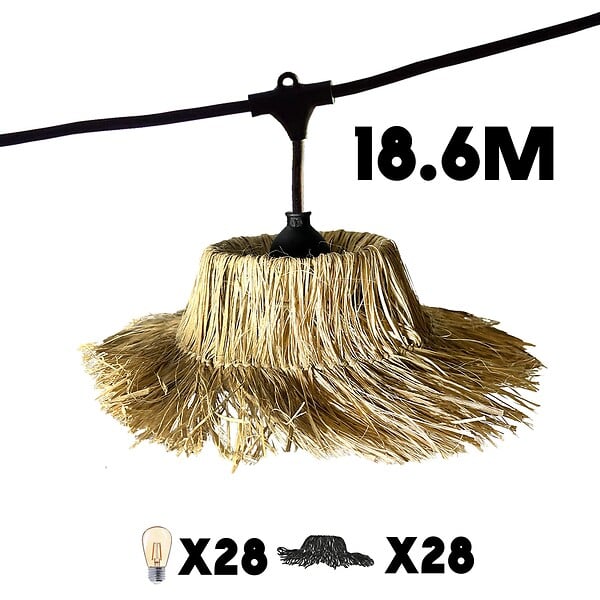 LUMISKY - Guirlande connectable TAHITI 28 ampoules E27 18.6M - large