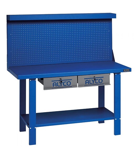 ALYCO - Table De Travail 2 Tiroirs C/Panneau 1 500 Mm. Alyco 192676 - large