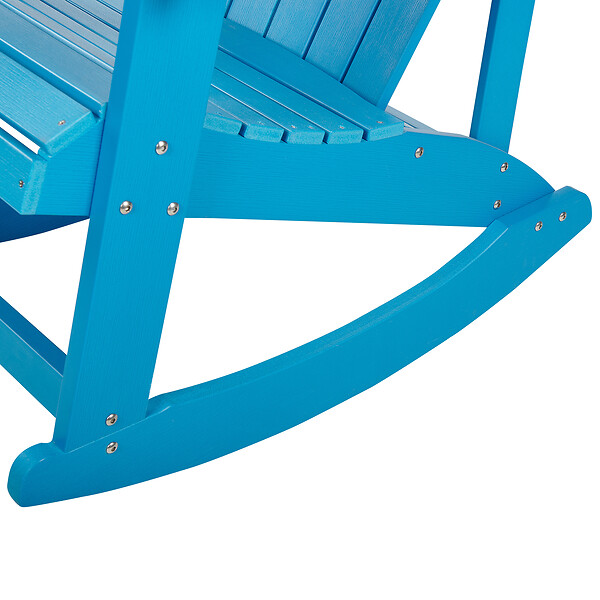 BELIANI - Fauteuil à bascule de jardin ADIRONDACK Bleu - large