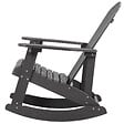 BELIANI - Fauteuil à bascule de jardin ADIRONDACK Gris foncé - vignette