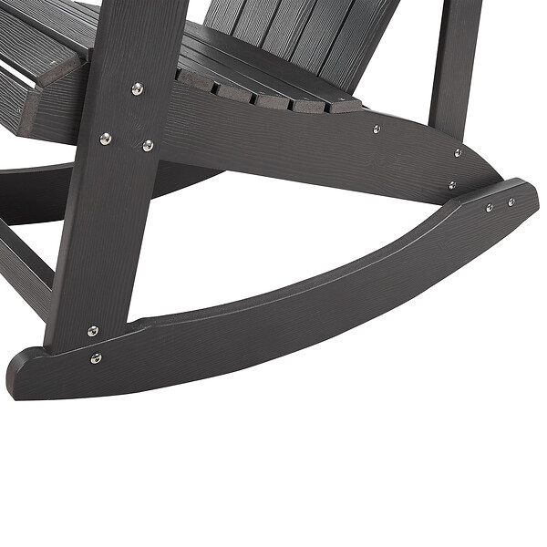 BELIANI - Fauteuil à bascule de jardin ADIRONDACK Gris foncé - large