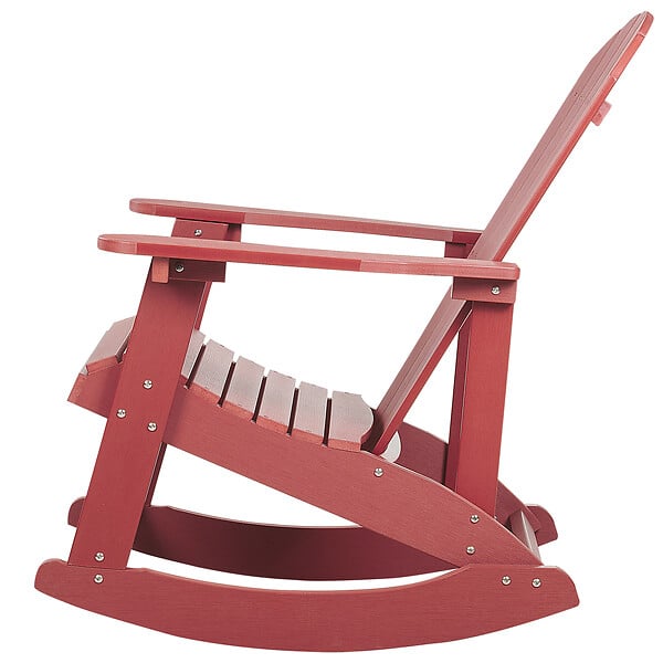 BELIANI - Fauteuil à bascule de jardin ADIRONDACK Rouge - large