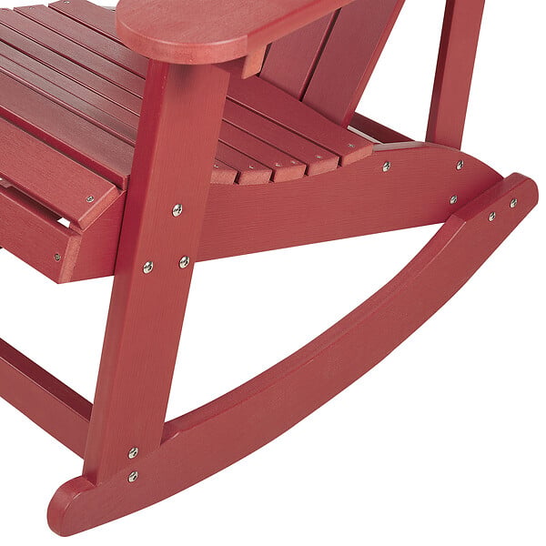 BELIANI - Fauteuil à bascule de jardin ADIRONDACK Rouge - large