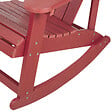 BELIANI - Fauteuil à bascule de jardin ADIRONDACK Rouge - vignette