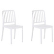 BELIANI - Lot de 2 chaises de jardin SERSALE Matière synthétique Blanc - vignette