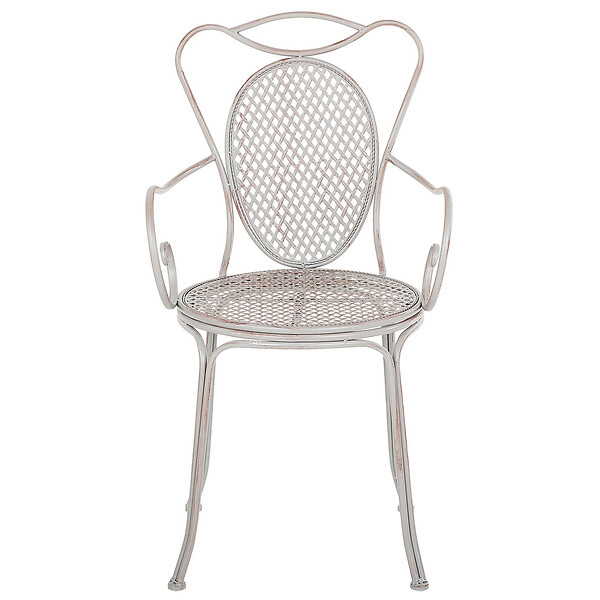 BELIANI - Lot de 2 chaises de jardin CILENTO Métal Gris - large