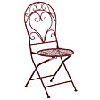 BELIANI - Lot de 2 chaises de jardin ALBINIA Métal Rouge Bordeaux - vignette
