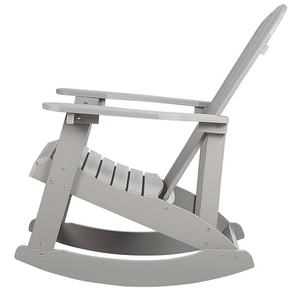 BELIANI - Fauteuil à bascule de jardin ADIRONDACK Gris clair - large