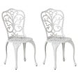 BELIANI - Lot de 2 chaises de jardin TRIORA Métal Blanc cassé - vignette