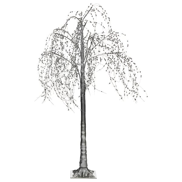 BELIANI - Décoration extérieure LED NILLAKA Arbre 145 cm Argenté - large